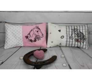 Stickdserie - Blumen Pferde Line Art